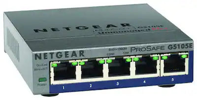 NETGEAR - 5-Port 10/100/1000 Mbps Gigabit Smart Managed Plus Switch