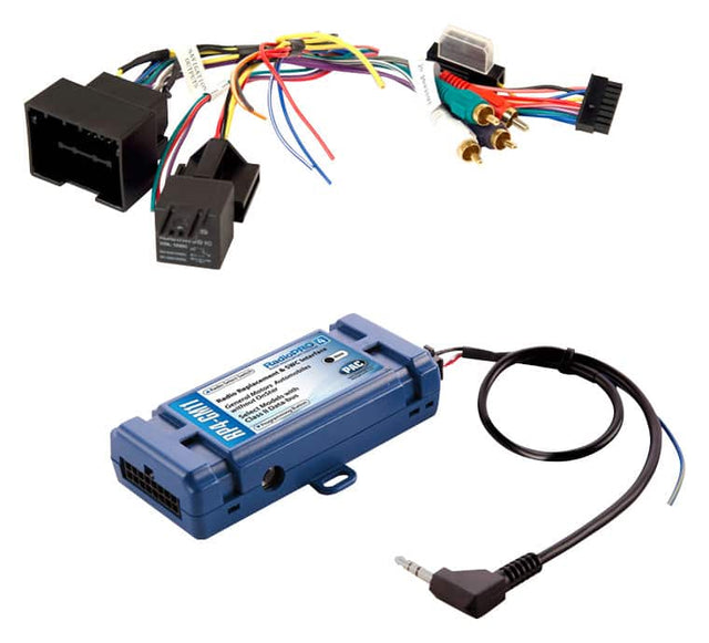 Front. PAC - Radio Replacement and Steering Wheel Control Interface for Select GM Vehicles - Blue.