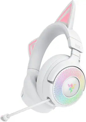 Razer - Kraken Kitty V3 Pro Bluetooth Wireless Over-the-Ear Gaming Headset for PC, Mac, PlayStation, Nintendo Switch, Steam Deck