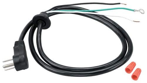 Front. GE - Power Cord Kit for most GE Range Hoods - Black.