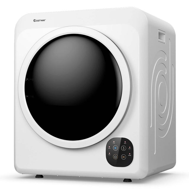 Front. Costway - Costway 1700W Portable Clothes Dryer Electric Tumble Laundry Dryer Stainless Steel Tub 13.2 lbs /3.22 Cu.Ft - white.