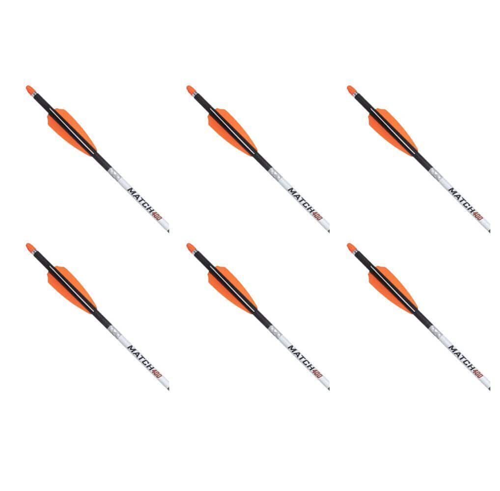 Wicked Ridge - Match 400 Alpha-Nock Carbon Arrows, 20", .004" - 6 Pk - Black