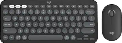 Logitech - Pebble 2 Combo Compact Wireless Scissor Keyboard and Mouse Bundle for Windows, macOS, iPadOS, Chrome