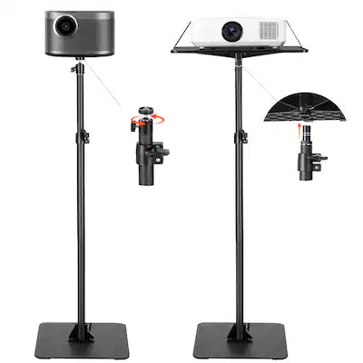 VEVOR - Projector Stand, Projector Floor Stand with Adjustable Height 30.3 to 63.4 inch, 360° Horizontal Rotation Projectors