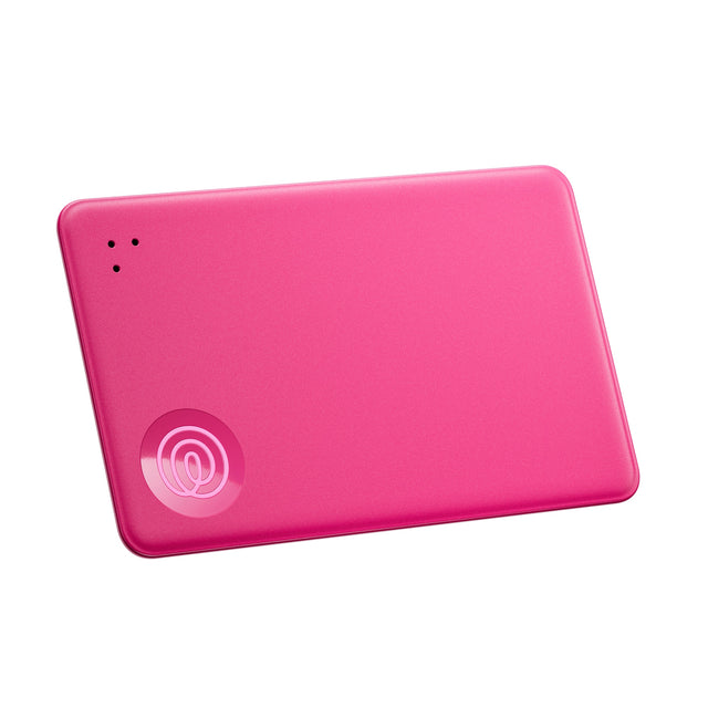 Front. Tile by Life360 - Life360 Tile Slim  Wallet Finder, Bluetooth Tracker & Item Locator for Luggage. iOS & Android Compatible. 1-Pack - Pink Punch.