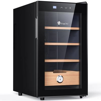 KingChii - 48L Cigar Humidor Cabinet, 300-Cigar Electric Cooler with Heating & Cooling