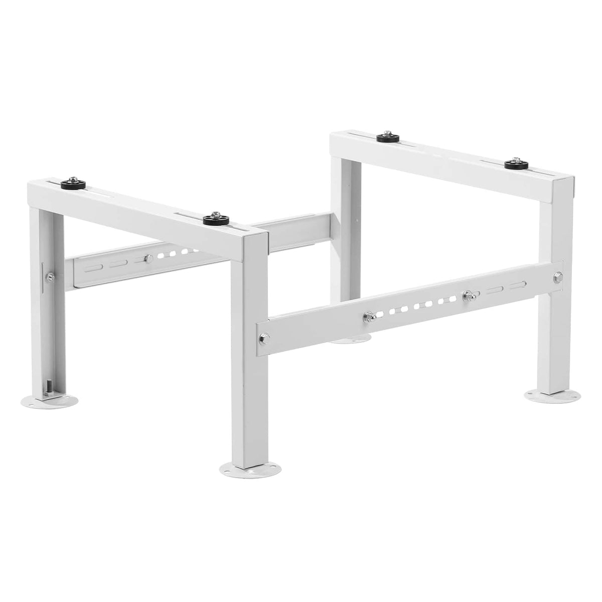 VEVOR - Mini Split Ground Stand, Adjustable Anti-Vibration Mini Split Stand for 9000-60000 BTU Ductless Air Conditioner Heat - White