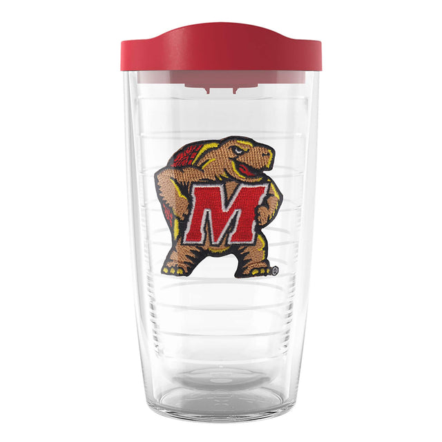 Front. Tervis - Maryland Terrapins 16oz. Emblem Tumbler - Multicolor.