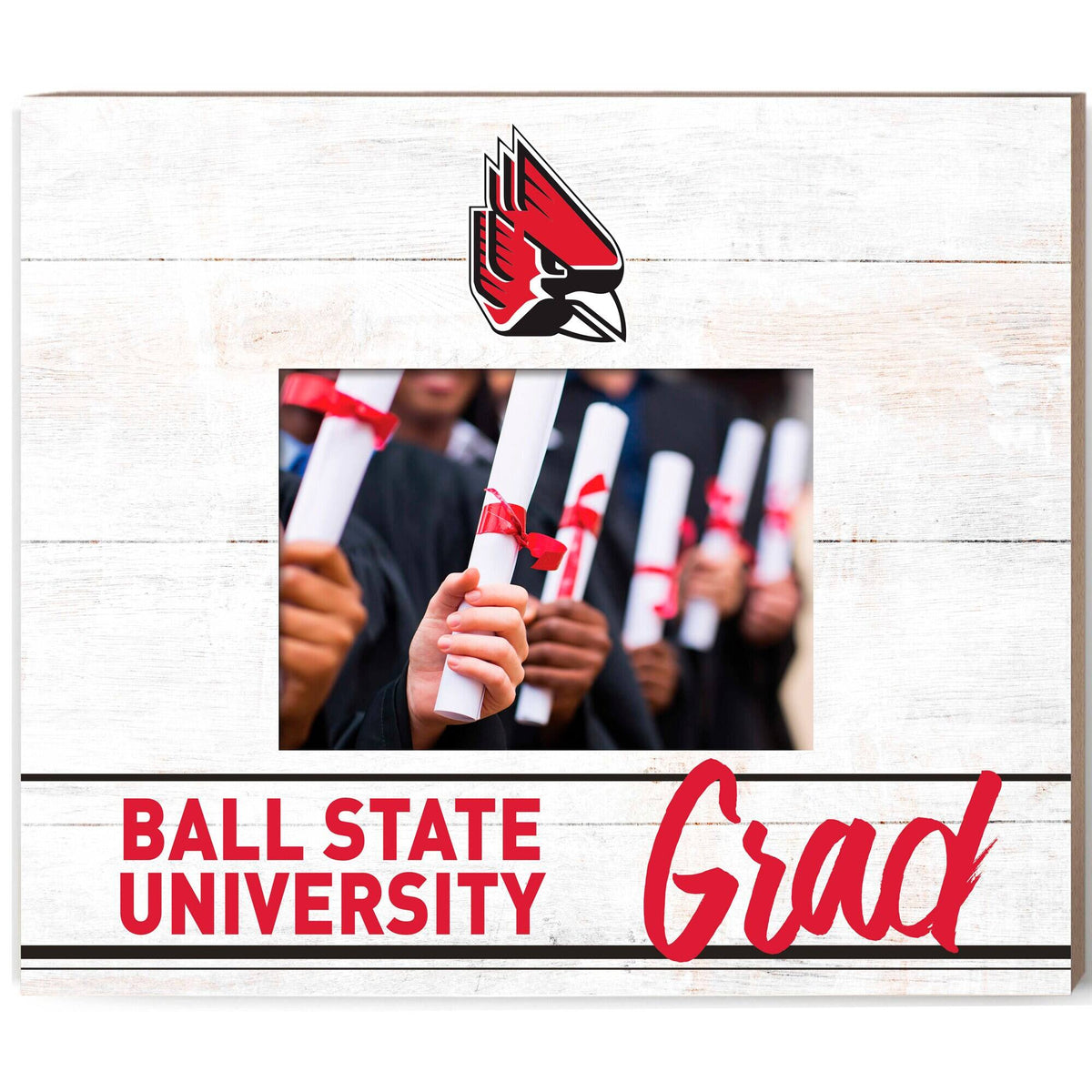 Jardine - Ball State Cardinals 13.5" x 11.5" Grad Frame - White