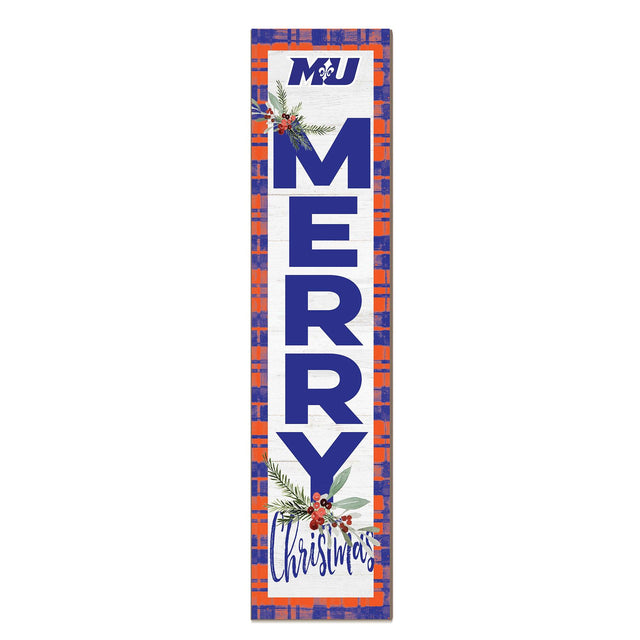 Front. Jardine - Marymount Saints 12'' x 48'' Outdoor Merry Christmas Leaner - White.