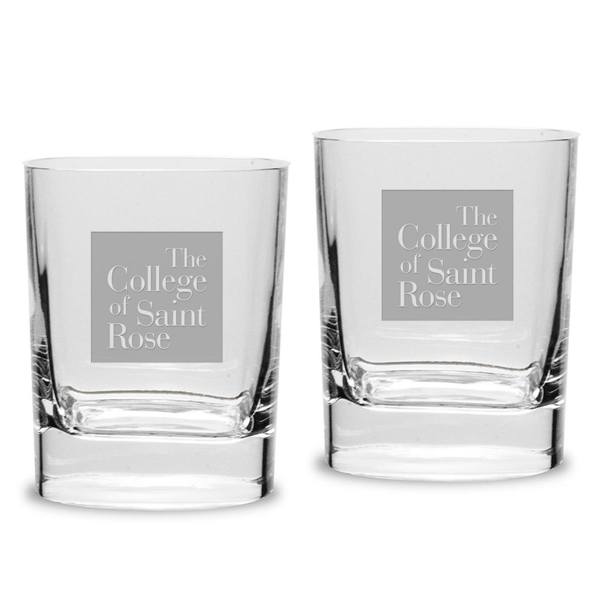 Jardine - Saint Rose Golden Knights 11.75oz. Square Double Old Fashioned Glass Set - Multicolor
