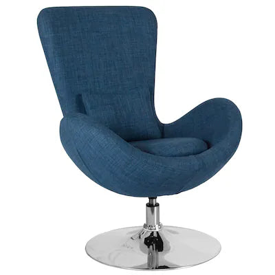 Emma + Oliver - Swiveling Side Reception Chair with Back Pillow