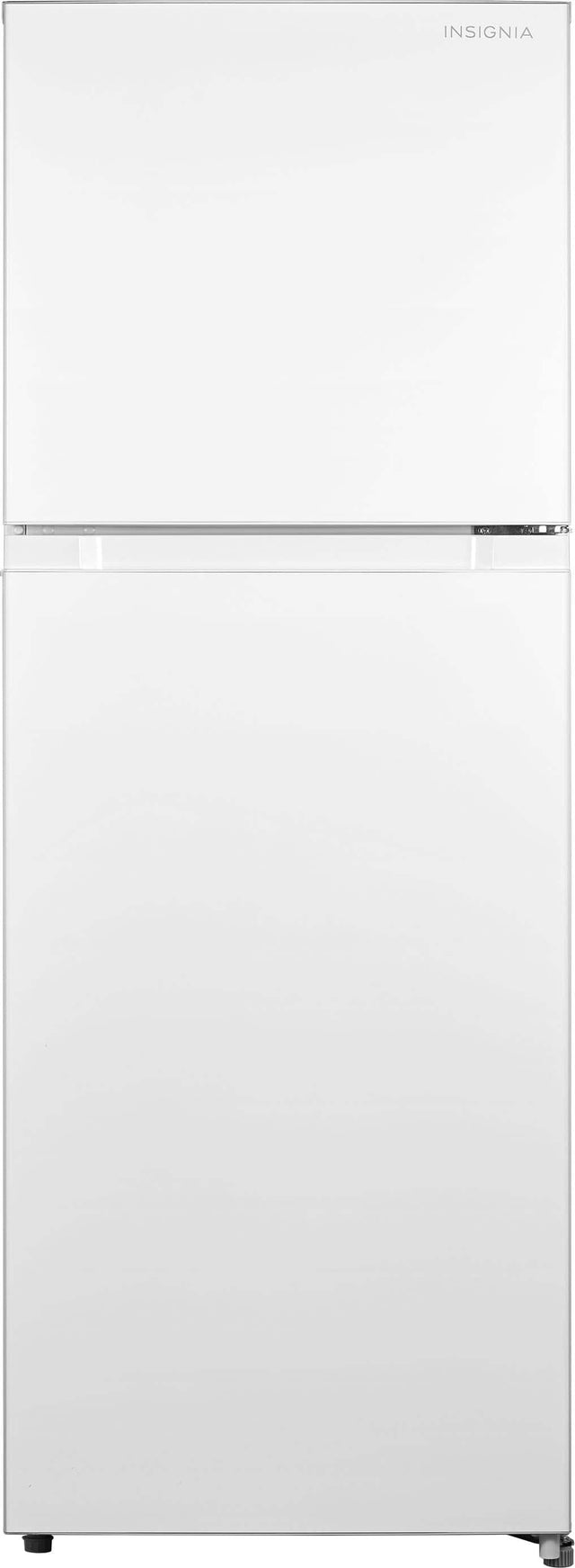 Front. Insignia™ - 22 in. Wide 10.1 Cu. Ft. Top-Freezer Refrigerator with Reversible Door and ENERGY STAR Certification - White.