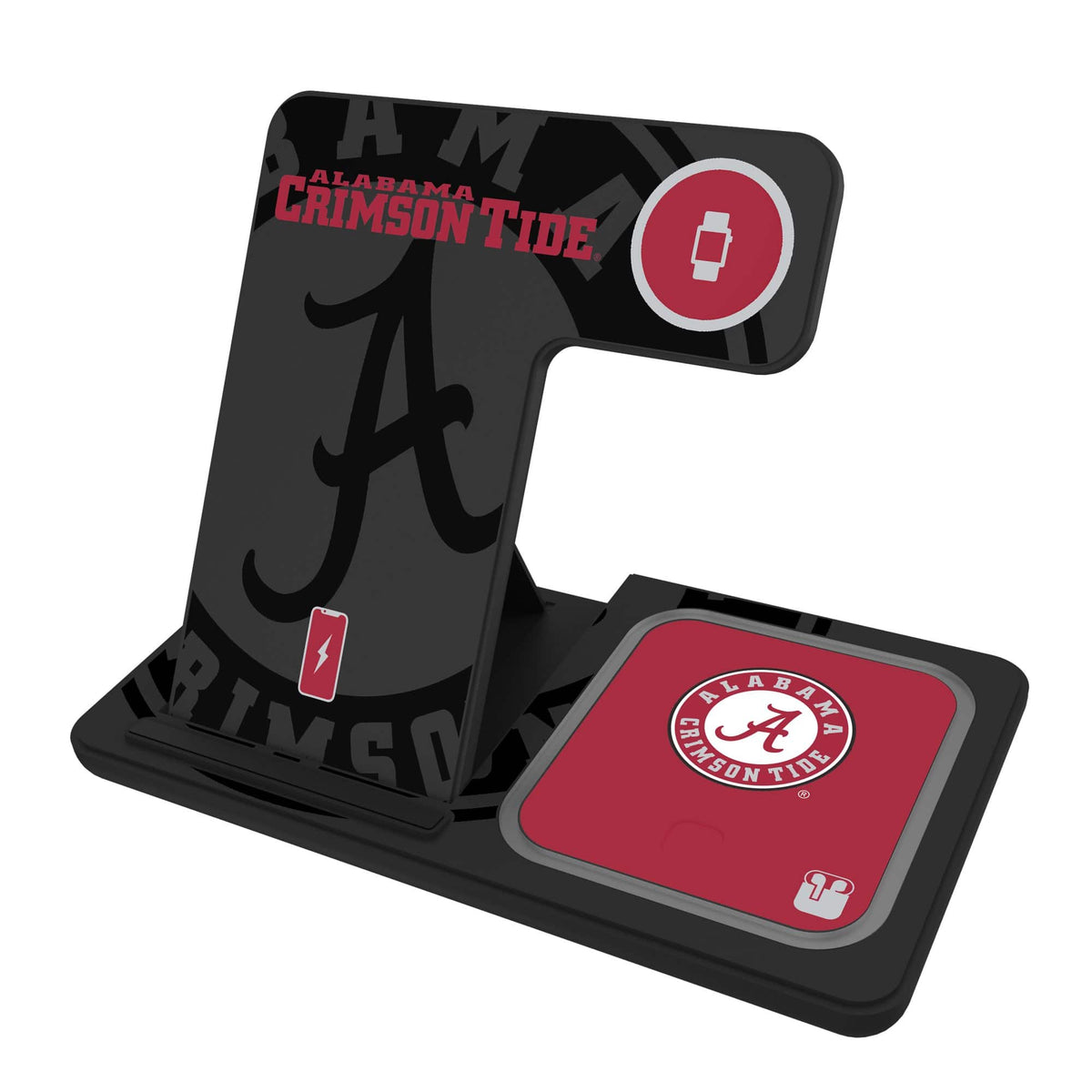 Keyscaper - Alabama Crimson Tide 3-In-1 Wireless Charger - Multicolor