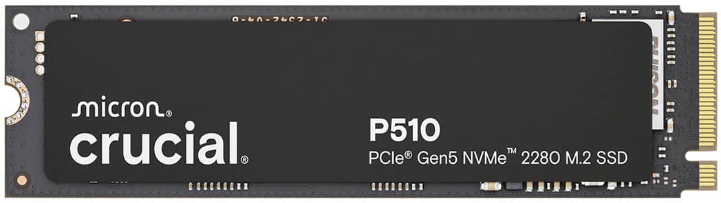 Crucial - P510 2TB Internal SSD PCIe Gen 5 x4 NVMe M.2 for Laptop and Desktop
