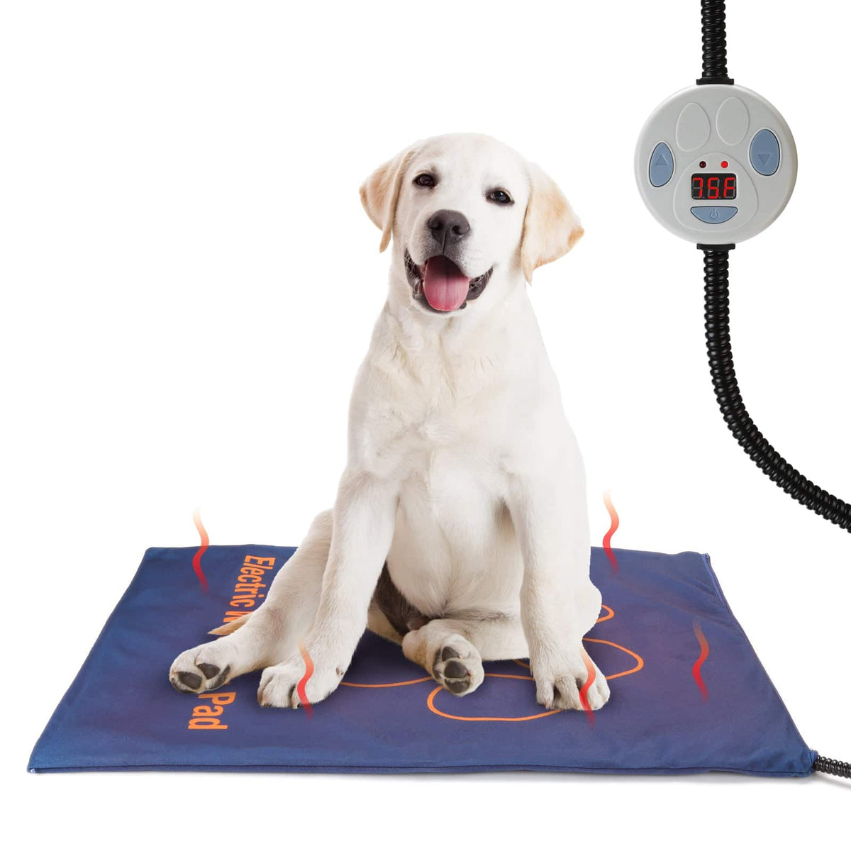 Ownpets - 24" Pet Heating Pad Electric Blanket Waterproof Mat - Blue