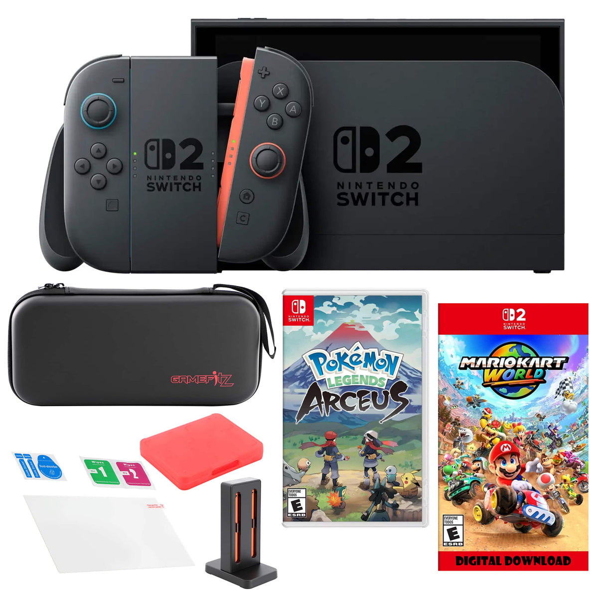 Switch 2 MarioKart with Arceus & Accessories Kit