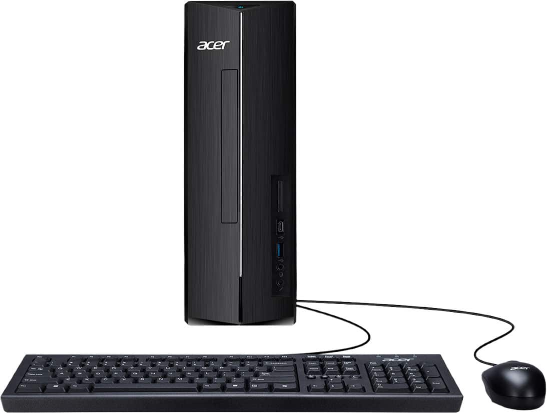Acer - Aspire XC-1715_CZN-UB13 Desktop - AMD Ryzen 3 5000 Series 2021 - 8GB LPDDR5 - 512GB - USB Keyboard and Mouse - Black