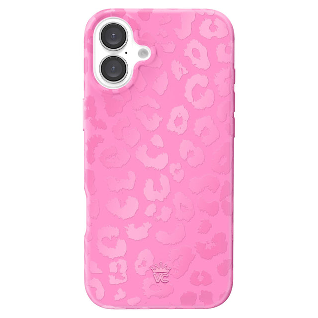Front. VELVET CAVIAR - Magsafe Case for Apple iPhone 16 - Hot Pink Leopard.