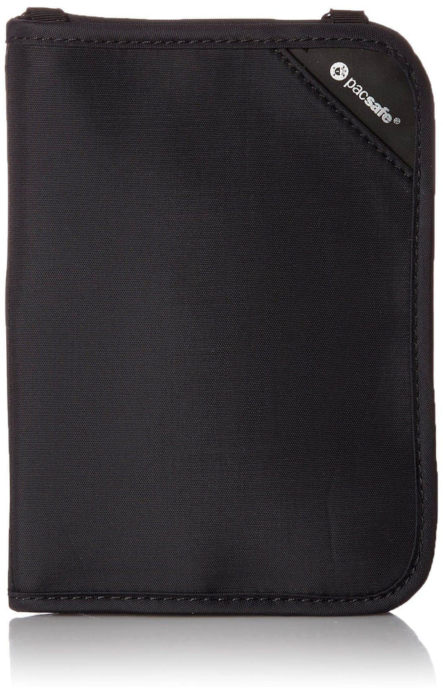 Front. Pacsafe - RFIDsafe V150 Anti Theft Compact Passport Wallet - Black.