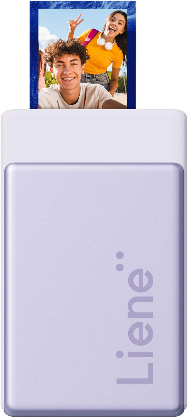 Front. Liene - Liene Pearl N200 Pro 2x3 Inch Wireless Photo Printer, with 10 sheets of paper - Purple.