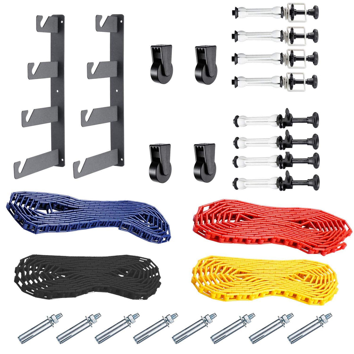 Neewer - 4-Roller Manual Wall Mount Background Support System, 22lb Load/Roller, Full Kit