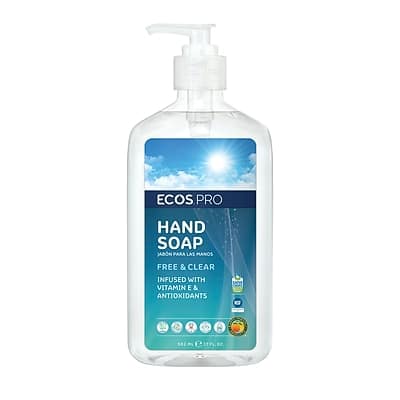 ECOS PRO - Liquid Hand Soap, Free & Scent, 17 Oz - Clear