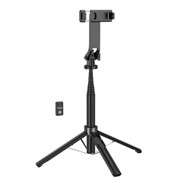 Front. HOCO - 54" Expandable Selfie Stick and Tripod for Content Creators - Black.