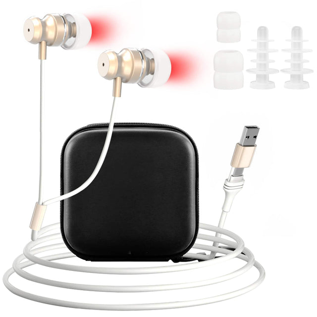 Front. Morfone - 650nm Ear & Nose Red Light Therapy Device. Help relieve discomfort and promote blood circulation,daily home care device - White.