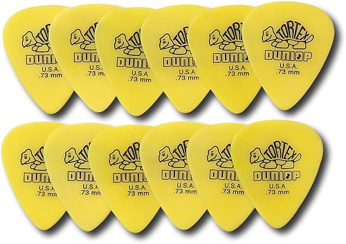 Dunlop - Tortex Guitar Picks (12-Pack) - Yellow