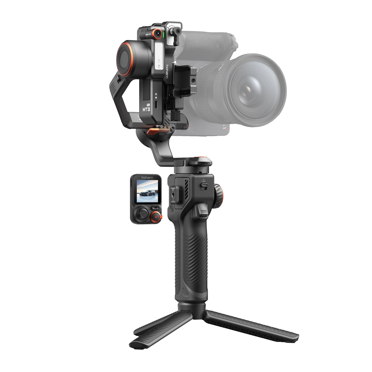 Hohem - iSteady MT3 Pro Phone & Camera Gimbal Stabilizer w/ AI Tracking, Detachable Remote for Cameras up to 5.5lbs - Black