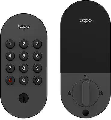 TP-Link - Tapo DL100 Smart Wi-Fi Deadbolt Door Lock – Keyless Tactile Buttons, App-Controlled Custom Access, Fits Standard Doors