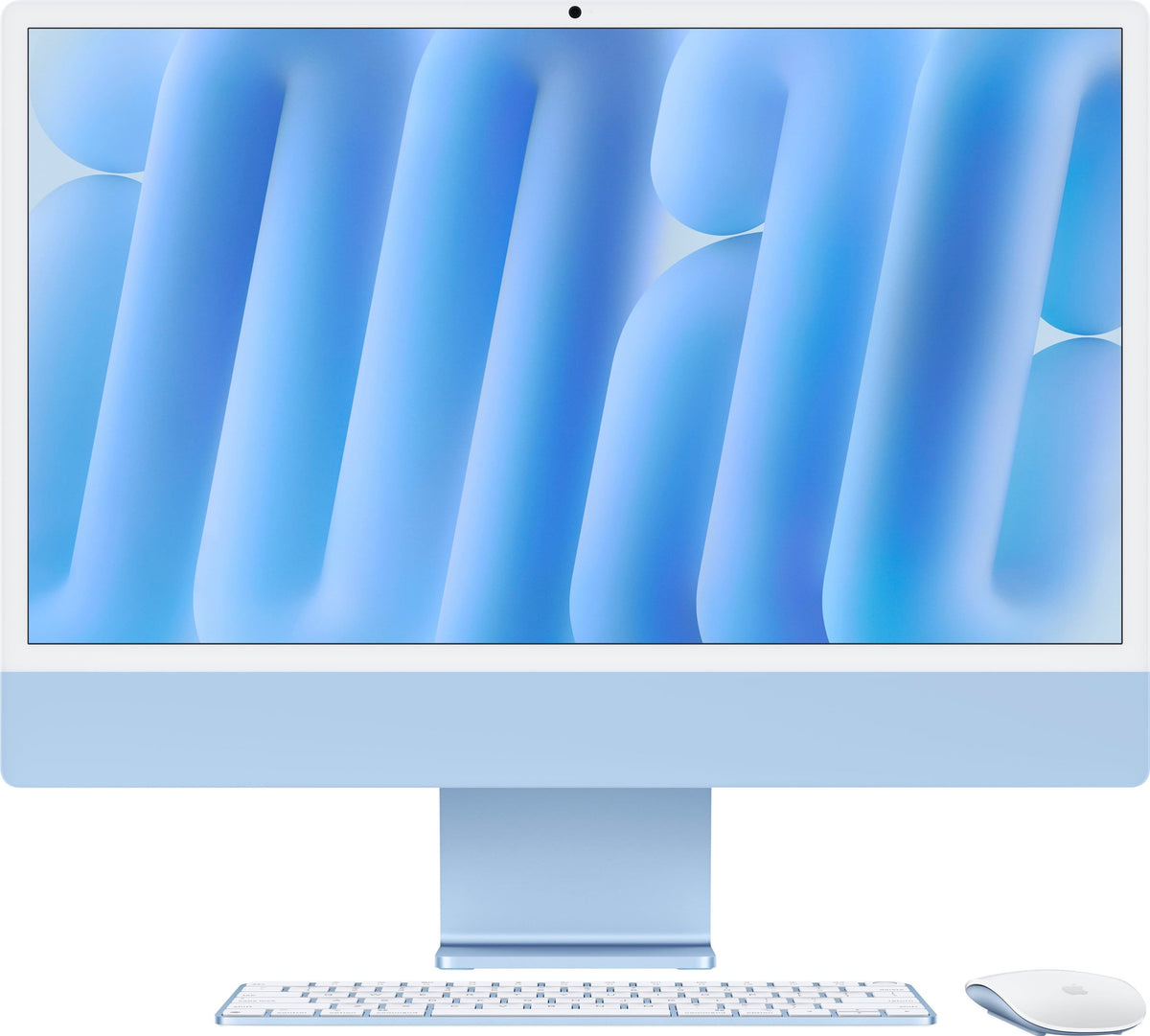 Apple - Refurbished Excellent - iMac 24-inch All-in-One - M4 chip - Built for Apple Intelligence - 10 Core CPU - 10 Core GPU - 24GB Memory - 512GB SSD - Blue