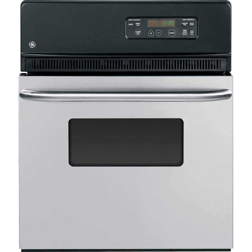 GE - 24" Built-In Single Electric Wall Oven with Electronic Oven Controls and Clear View Window - Stainless Steel