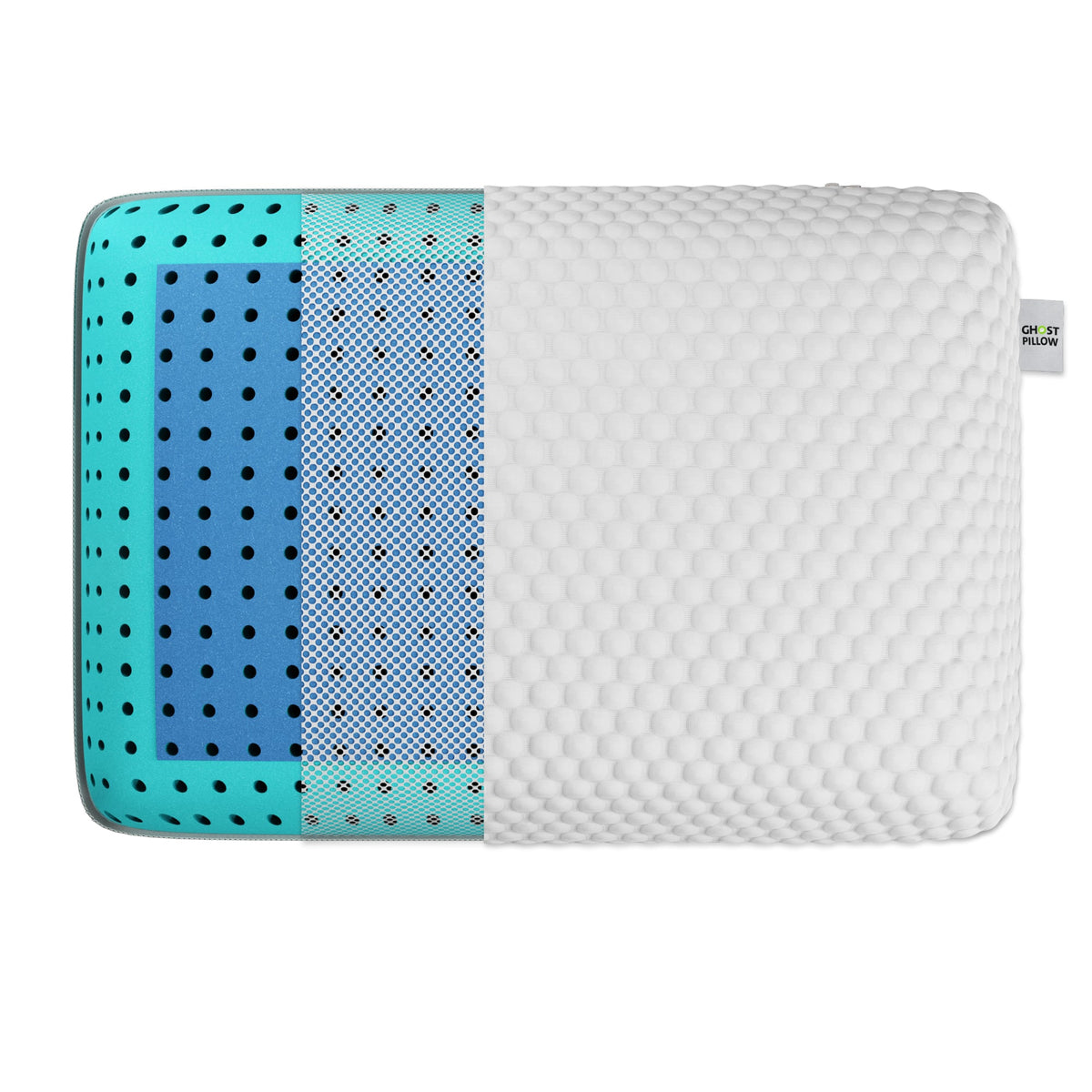 GhostBed - GhostPillow - Gel Memory Foam - White