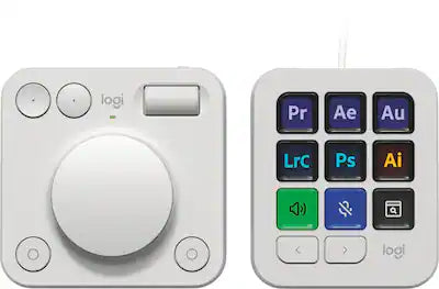 Logitech - MX Creative Console Programmable Keypad with 9 Customizable Keys & Control Dial for Graphic Design, Video Editing, more