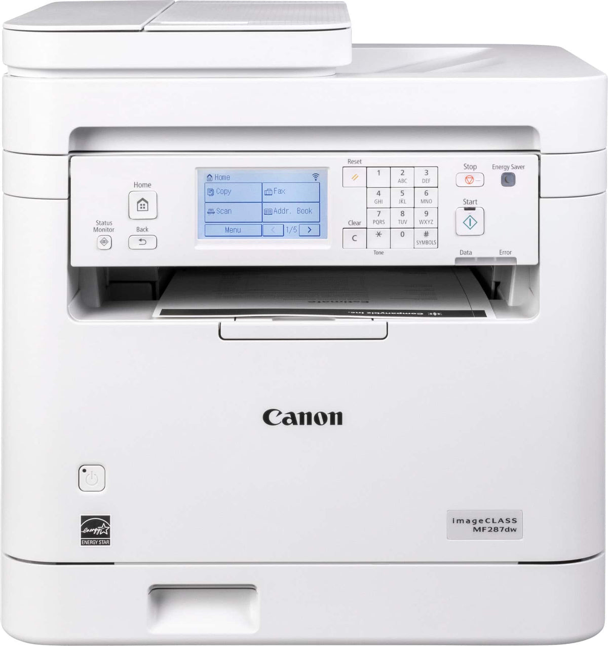Canon - imageCLASS MF287dw Wireless Black-and-White All-In-One Laser Printer with Fax - White