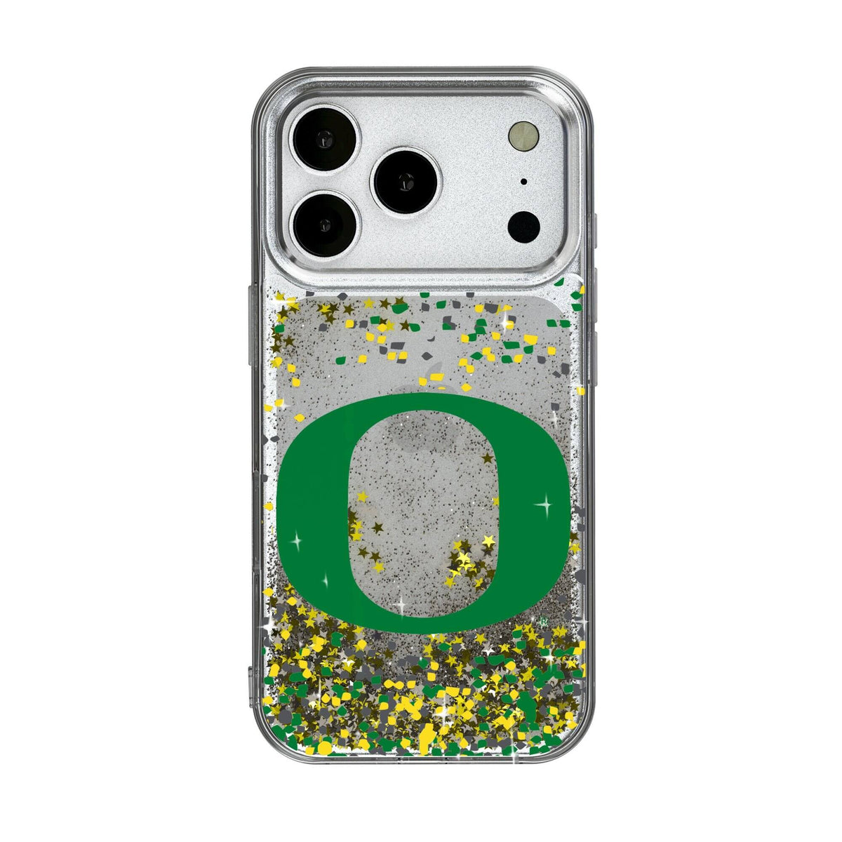 Keyscaper - NCAA - Oregon Ducks iPhone Glitter Confetti Design Case - 16 - Multicolor
