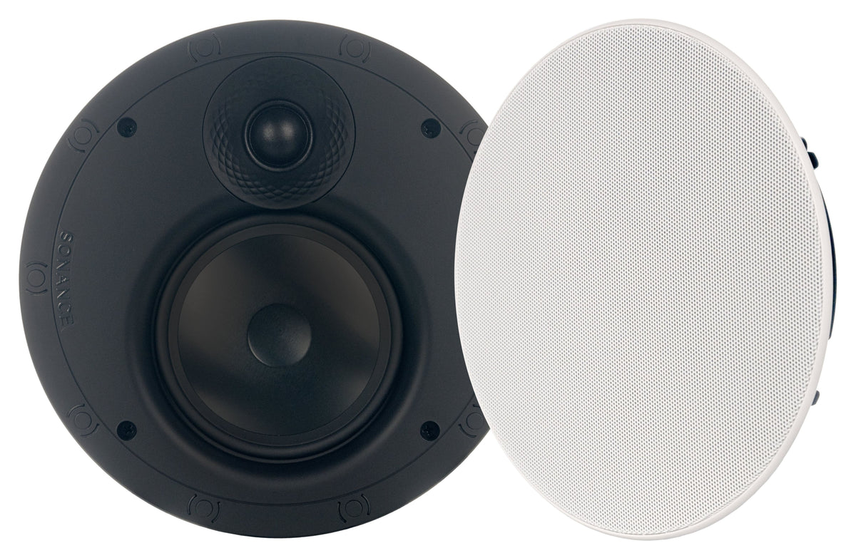 Sonance - VX52R UTL - Visual Experience Series 5.25" 2-Way Ultra Thinline In Ceiling Speakers (Pair) - Paintable White