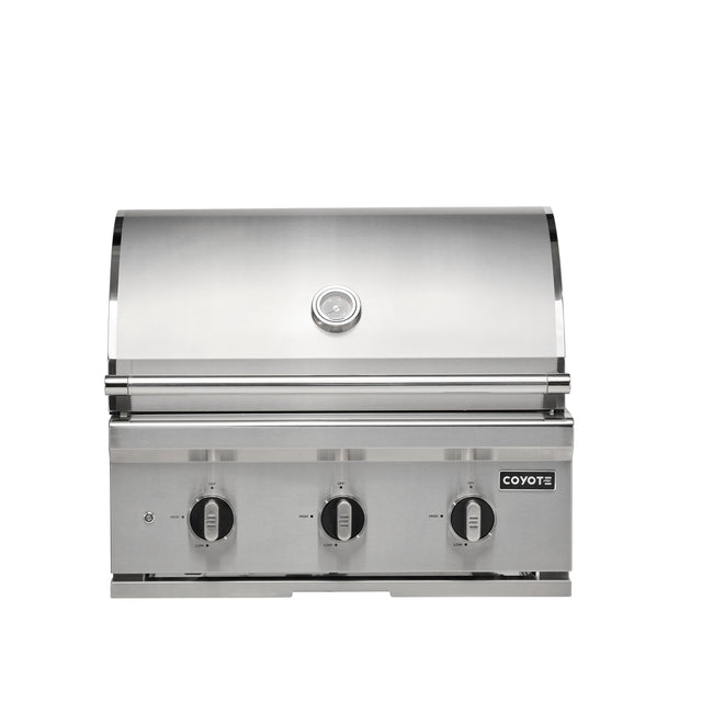 Front. Coyote Outdoor Living - 30" Coyote Outdoor Living C-Series Built-In Natural Gas (NG) Grill - Stainless Steel.