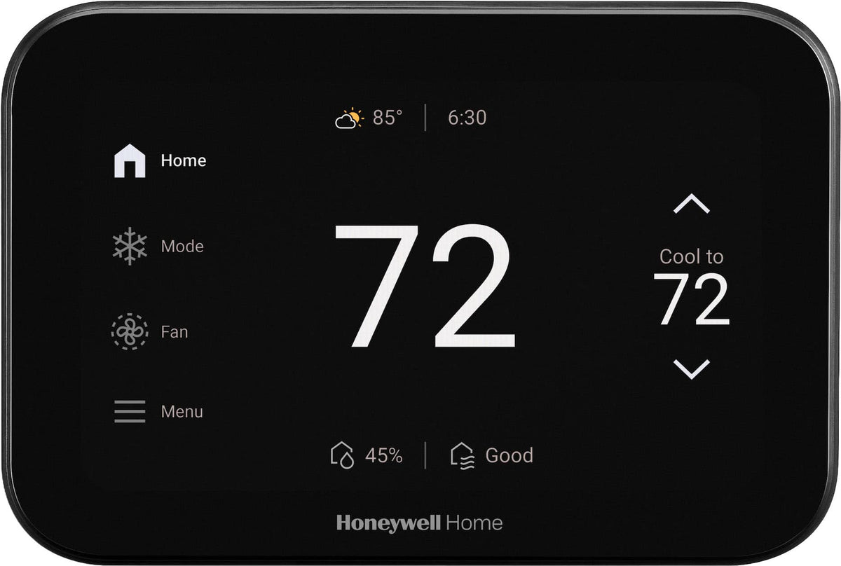 Honeywell Home - X8S Smart Thermostat with Video Doorbell Compatibility, and IAQ Control - Black