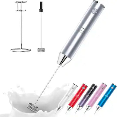 Zulay Kitchen - Lux Rechargeable Milk Frother Handheld - Powerful 2-Speed Motor, Fully Waterproof, 2000mAh Battery