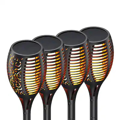 XODO - FL1 Solar Torch Lights – Flickering Flame Effect, Waterproof, Outdoor Garden & Pathway Décor (4-Pack)