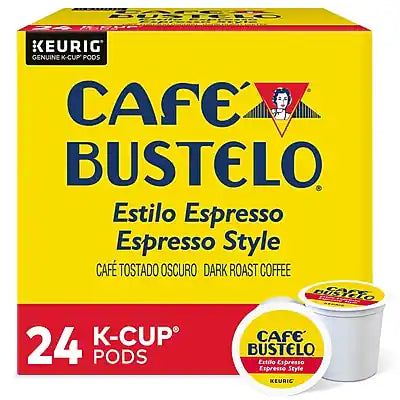 Cafe Bustelo - Espresso Coffee, Dark Roast, Keurig K-Cup Pods, 24/Box