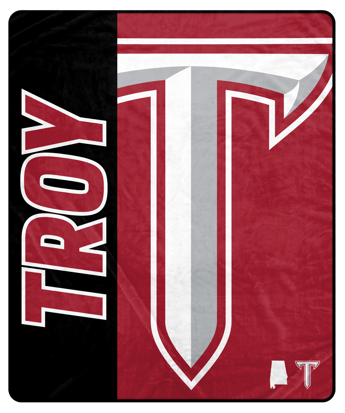 Pegasus - Troy University Trojans 50" x 60" Endzone Ultra Soft Throw Blanket - Multicolor