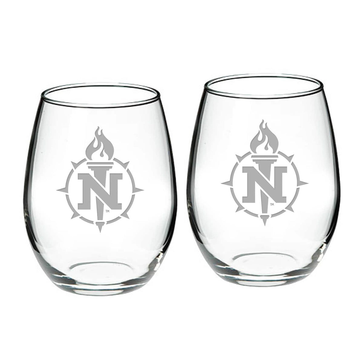 Jardine - Northern Michigan Wildcats 21oz. 2-Piece Stemless Wine Glass Set - Multicolor