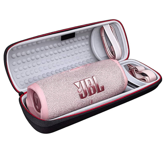Front. JBL - JBL Charge 5 Portable Waterproof Bluetooth Speaker with Winguard Travel Case (Pink) - Pink.