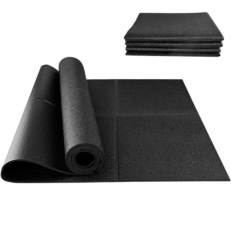 Redliro - Foldable Treadmill Mat, 72"x31.5", Non-Slip Rubber Pad for Walking Pad, Floor Protector for Home Gym/Bike - Black