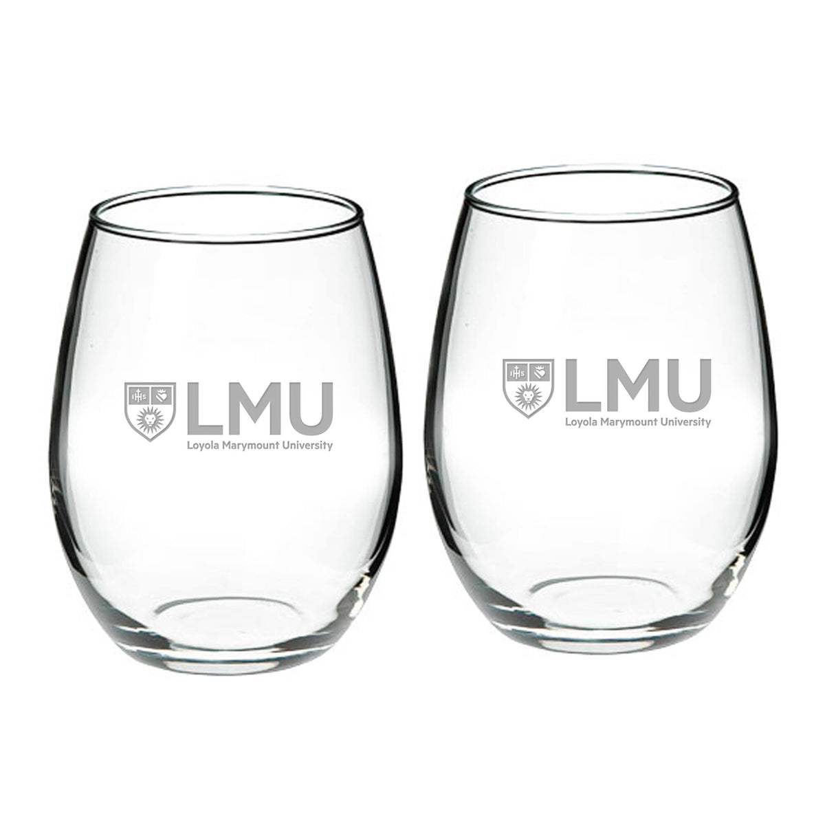 Jardine - Loyola Marymount Lions 21oz. 2-Piece Stemless Wine Glass Set - Multicolor
