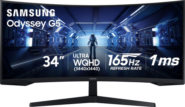 SAMSUNG Odyssey G5 ULTRA 34" WQHD 165Hz (3440x1440) REFRESH RATE 1ms